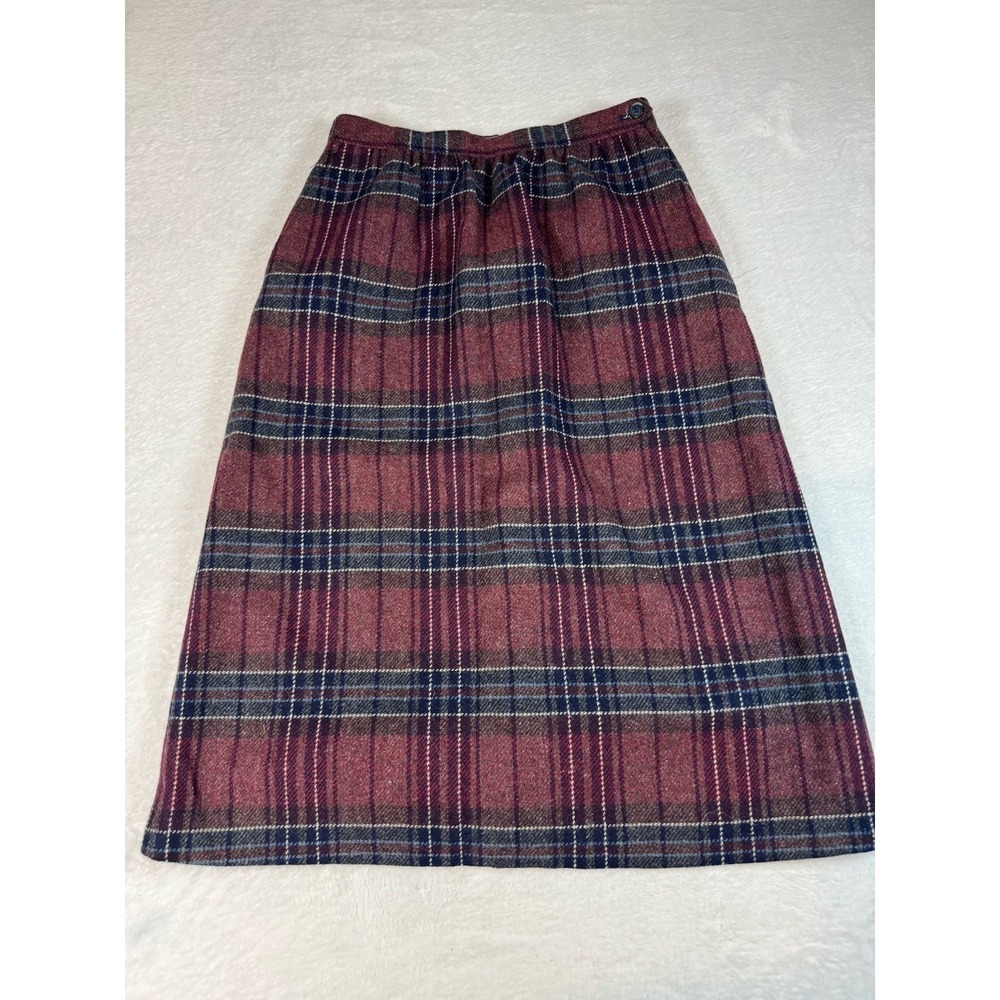 Vintage Dark‎ Academia Tartan Midi Skirt 80's
